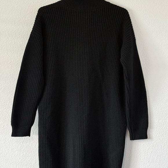 Sezane Black Long Sleeve Dress with Gold Buttons - Picture 6 of 16